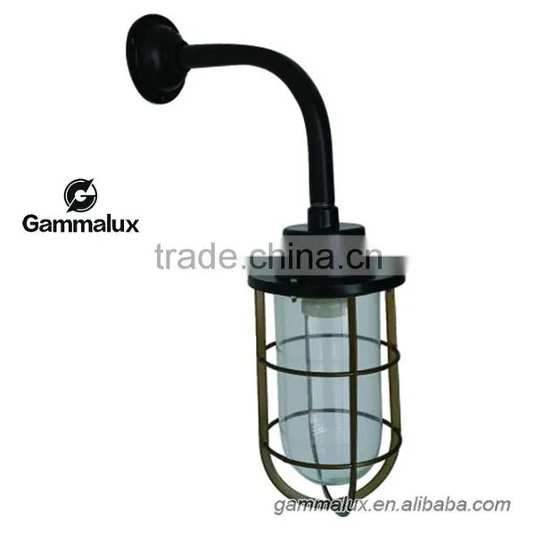 Vintage Style Enamel Wall Lamp Cage Lampshade