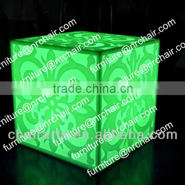 Shanghai Rechargeable Led Light Up Acrylic Cube Table For Sale photo-4