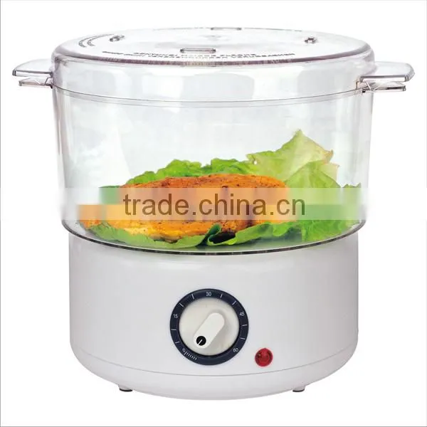 XJ-92214II 3 Layer 60 Minutes 7.2L Removable Parts Electric Steam Cooker ,CE ROHS Plastic Iptima Steamer for Sale photo-3