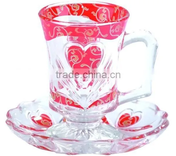 Glass Coffee Cups and Saucers photo-2