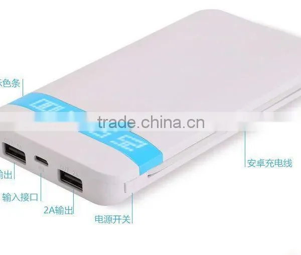Factory New 8000mah Ultra Slim Powerbank With Double Cable and Connector for IPhone 5/5S/6/6S photo-3