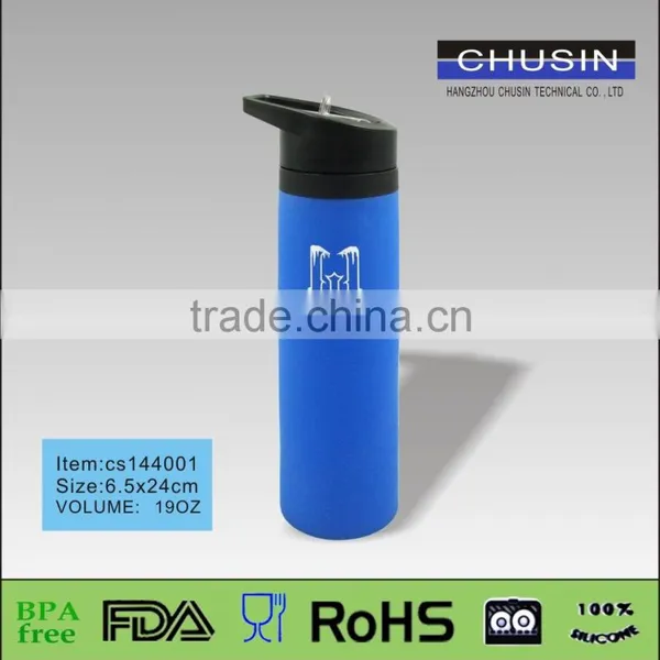 Popular Fashionable BPA Free Silicone Water Bottle Drink Bottle Sport Bottle Wholesale photo-3
