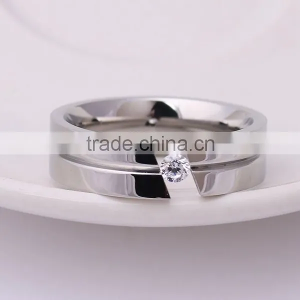 Beautiful Factory Design Tension Setting Lucky Stone Finger Ring photo-2