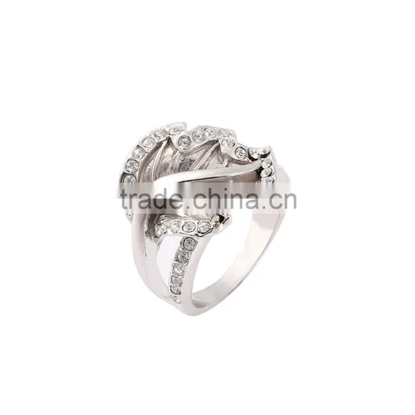 Single Big Leaf Knot Gold Silver Plated Women Band Ring Jewelry photo-6