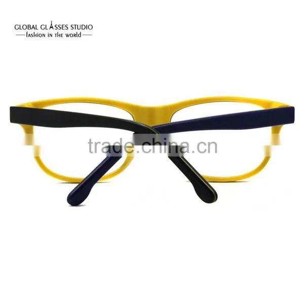 New Colorful Young Cool Unisex Squared Fashion Design Glasses Frame Clean Lens Acetate Eyeglasses Optical Eyewear 51BG24011 photo-4