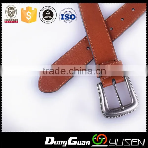 Soft High Quality Brown Fashion Cow Full Grain Leather Belt photo-4