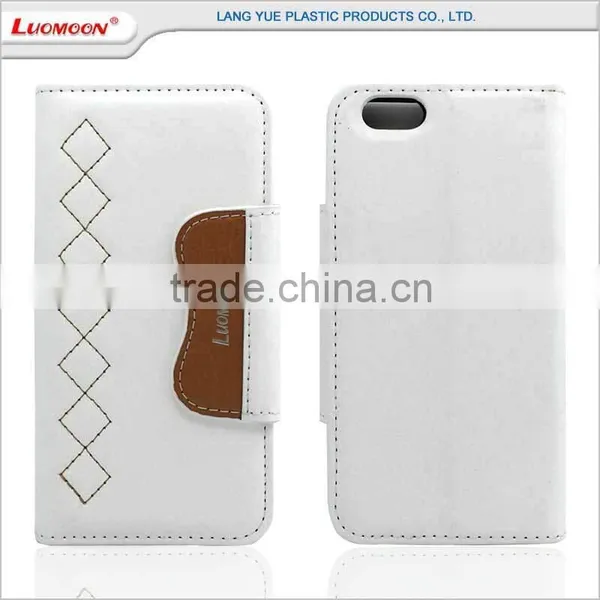 Hit Color Wallet Style Genuine Leather Phone Case for Iphone 7 6 5 4 s c se Plus photo-2