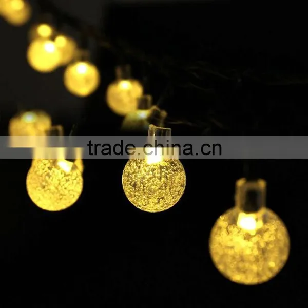Christmas Holiday Name Solar Power 4.8M 20 LED Ball String Lights photo-2
