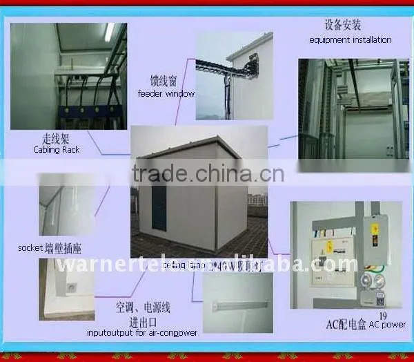 Outdoor Industrial BTS Mobile PU Telecom Equipment Shelter