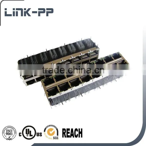 2*N 10/100/1000M Electrical RJ45 Stacked Jack With Led photo-3
