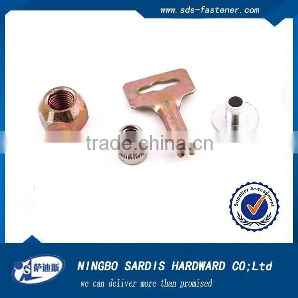 for Automobile Steel Yellow / Zinc Plated/In Black Hex Flange Nut