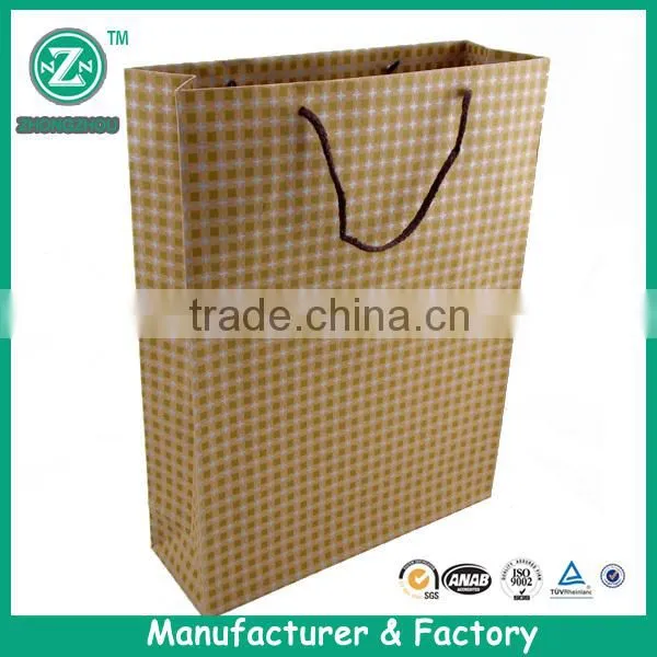 Flat Bottom Kraft Paper Apprael Bag/shopping Bag