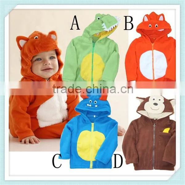 Baby Outerwear Children's Autumn and Winter Clothing Child With a Hood Zipper Boys Girls Child Long-sleeve Top