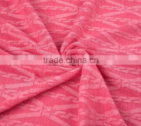 Polyester Viscose Fabric Hacci Knit Fabric Jacquard Fabric