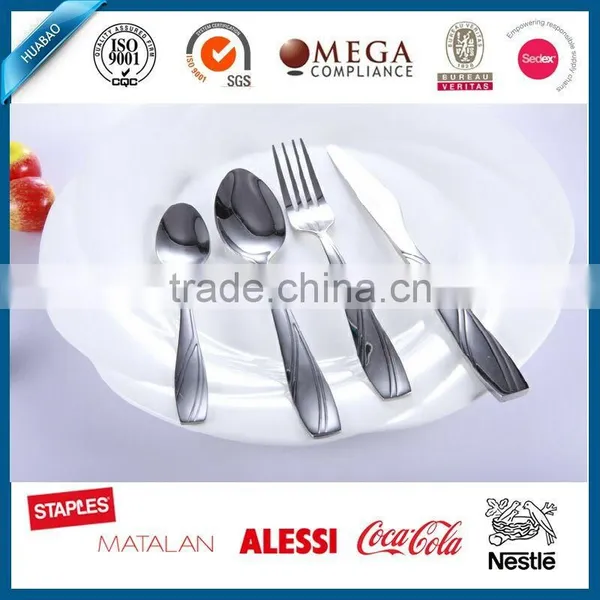 Certificated widely used 4-Piece Flatware Set, Mirror Polished Luxury Design cutlery,used rhinestone setting machine