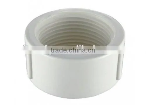 Customized cnc machining pvc pipe threaded end cap