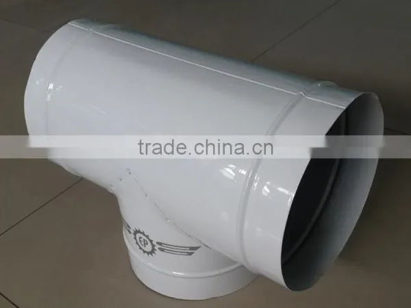 Hydroponics Growing HVAC System Flexible T Type 3-Way Branches Round Connector for Spiral Hose Pipe Ducting Fittings photo-4
