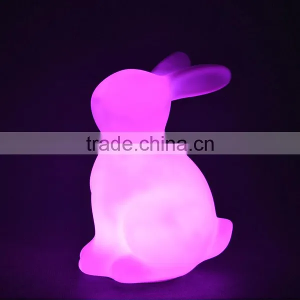 LED Multi-colour Change Rabbit Shaped Night Light for Whole Sale photo-3
