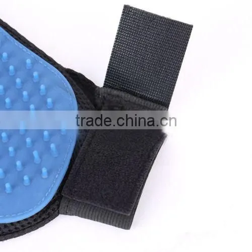 True Touch Five Finger Deshedding Glove Dog Grooming Brush Pet Grooming Glove photo-5