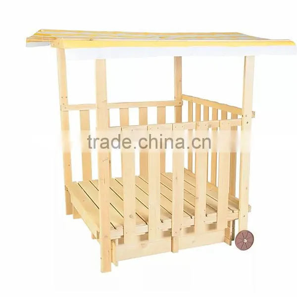 Playhouse Sandbox With Rolling Cover & Pavilion Sandbox photo-3