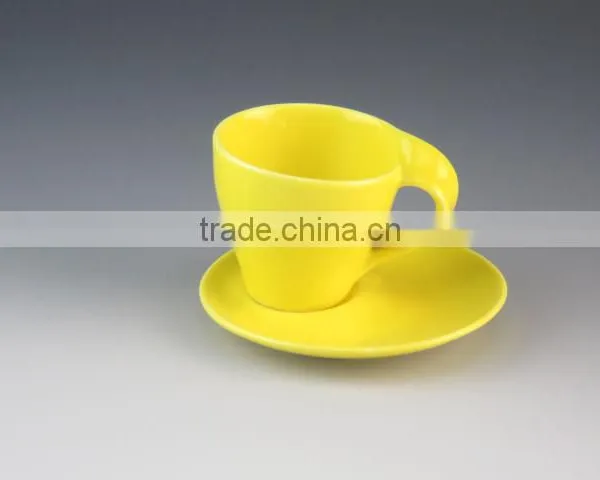 100 ml Porcelain Cup and Saucer Glazed Microwave Safety photo-4