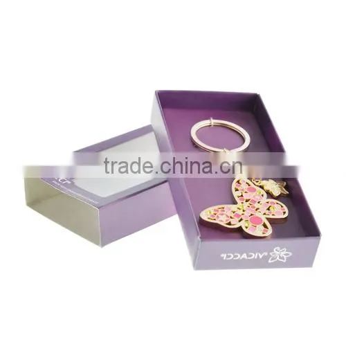 Promotional Item Gold Plated Butterfly Keychain With Swarovski Crystal photo-2