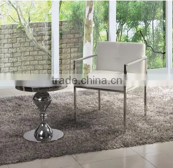B8002 Stainless Steel Legs pu Leather Covers Dining Room Chair With Arms photo-4
