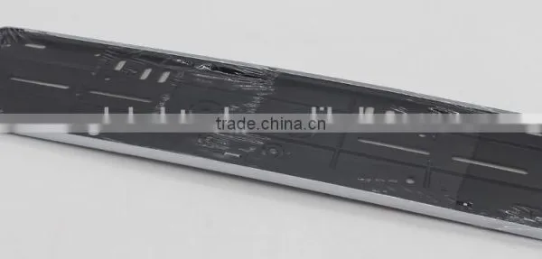 Car Licence Number Plate Holder Surround Frame Silver Trim A1948 photo-2