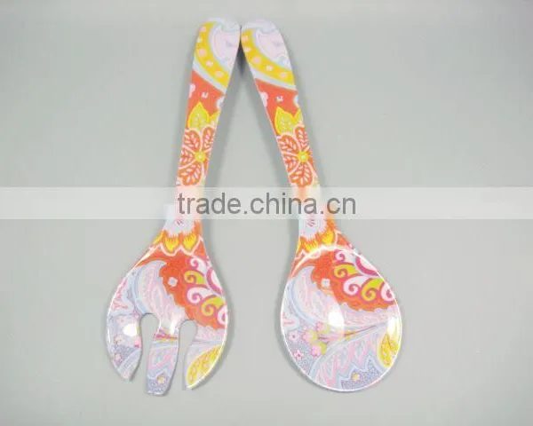 Hot Sale Color Custom Printed Melamine Spoon&fork photo-2