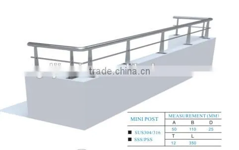 Stainless Steel Mini Solid Balustrade Safety Barriers Balustrade photo-2
