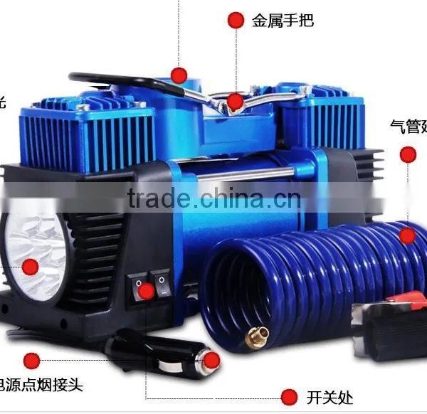 Double Cylinder Car Air PumpPortable Electric Mini 12V Car Air Compressor Pump Tyre Tire photo-4