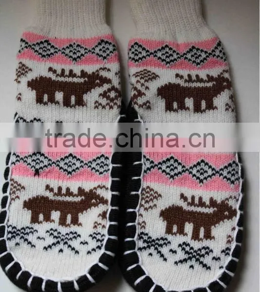 Kids Anti Slip Moccasin Slipper Sock photo-4