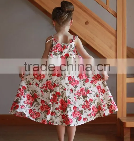 Floral Printed Baby Girl Clothes New For Children Long Frocks Designs photo-3
