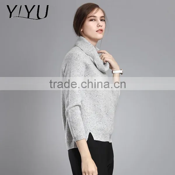 Winter Women Turtleneck After Short Before Long Cashmere Sweater photo-2