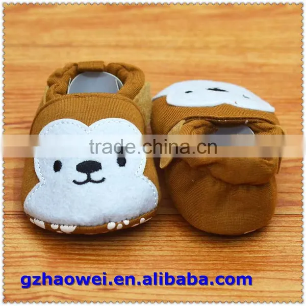 Cheap Monkey Face Embroidered Baby Booties photo-3