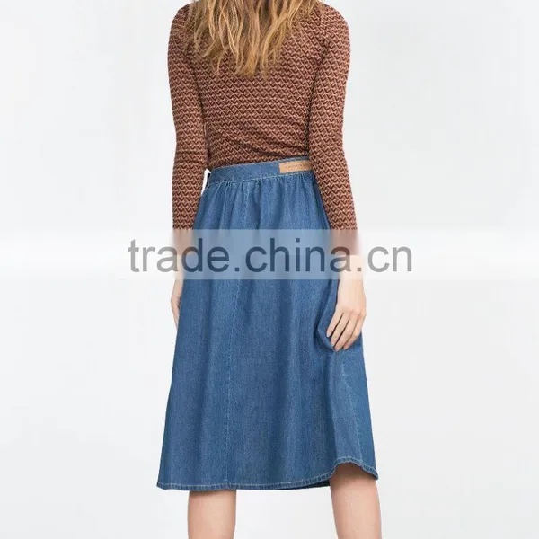 Apparel Stocklot Ladies Denim Long Skirt photo-3