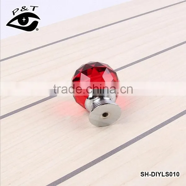 30MM Red Diamond Shaped Glass Door Handle photo-2