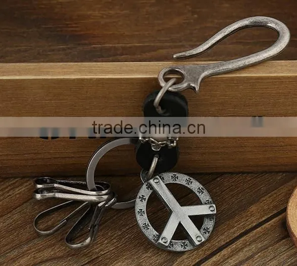 Mens Leather Belt Key Chain/ Key Ring Holder photo-3