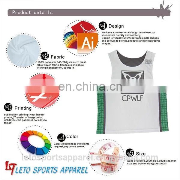 Reversible Training Shirt Lacrosse Jersey Men's Singlet Wholesale photo-6
