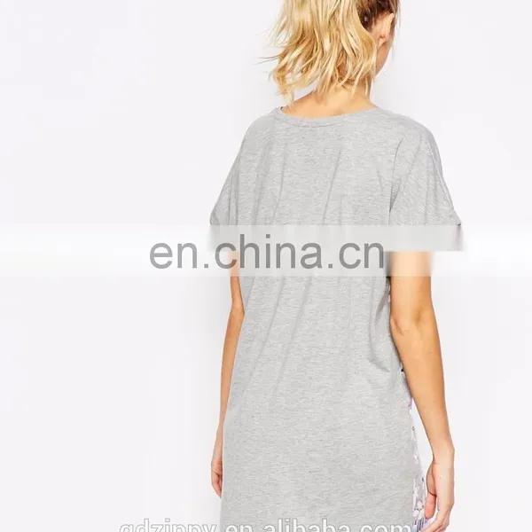 Oversized T-Shirt in Floral Print Maternity Pajama Sleepwear photo-2