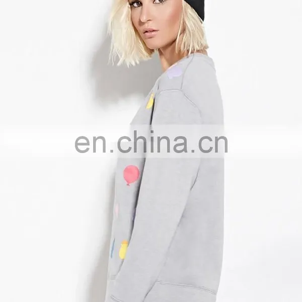 New Design Colorful Rainbow Graphic Crewneck Women Sweatshirt photo-3
