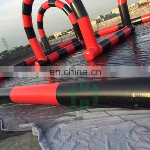 HI Good Quality Durable Pvc Sports Flooring Black and Red Inflatable Zorb Ball Race Track photo-5