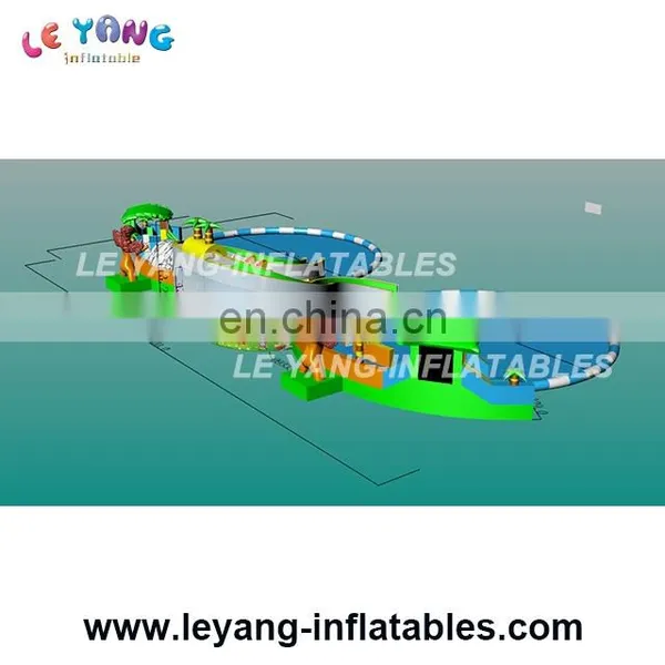 New Design Inflatable Land Water Park, Big Water Park With 2 Pools photo-3