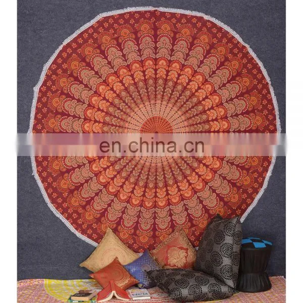 Round Tapestry 100% Cotton 72 Inches Size