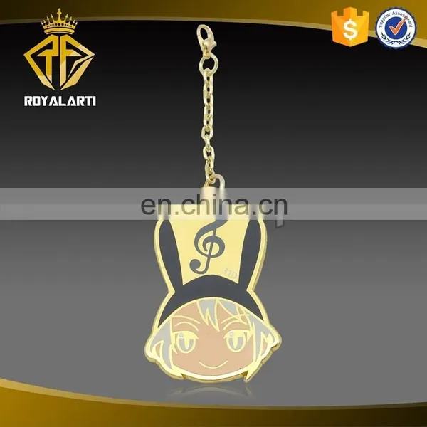 Custom Shiny Silver Flower Shape Keychain With Hard Enamel Color photo-2