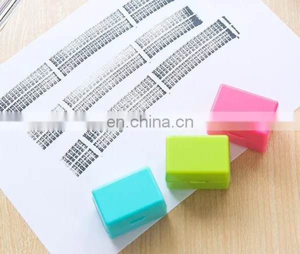 Online Parcel Good Package ID Document Mask Identity Theft Roller Mini Square Stamp photo-3