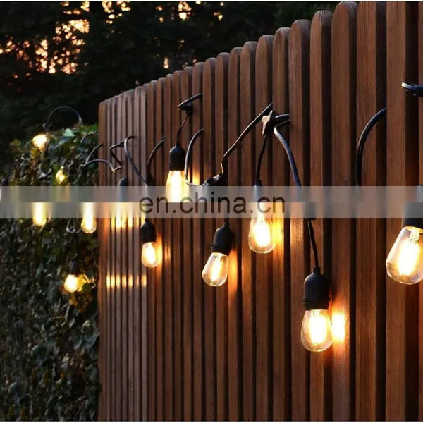Weekly Outdoor String Light 48FT S14 LED Bulbs E26 E27 for Holiday Garden Patio Christmas Use Fairy String Light Led Chain Light photo-4