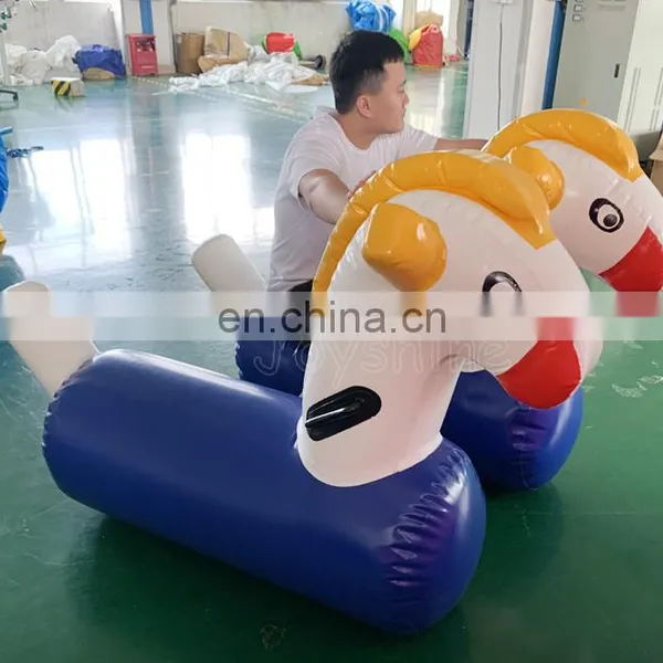 Airtight Inflatable Derby Race Horse Water Toys Inflatable Jumping Bouncy Horse photo-4