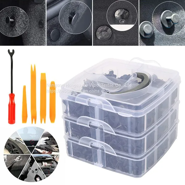 PVC 630pcs Black Auto Plastic Screw Fasteners Bumper Mesh Plastic Expansion Nail photo-5
