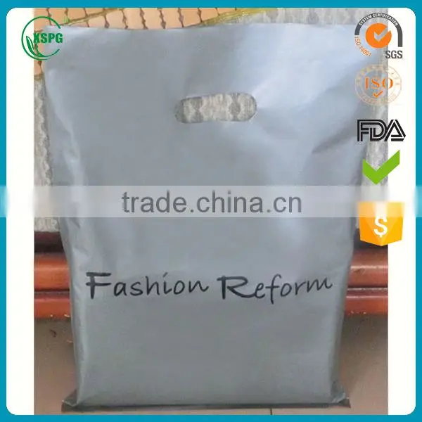 High Quality Custom Black Plastic Hape Bags With Die Cut Wholesale photo-4